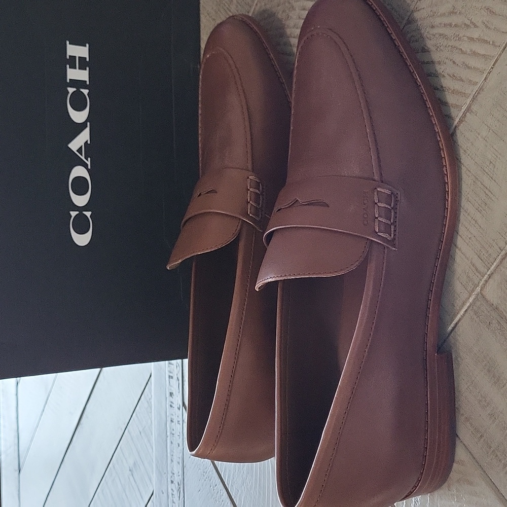 New Authentic Coach Men’s DCLN Loafer Saddle Brown Size 11.5D - Picture 5 of 11